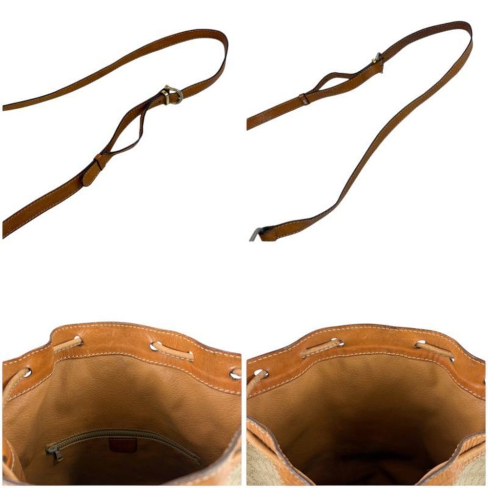 Celine Drawstring Shape Shoulder Bag Beige Brown … - image 7